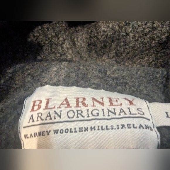 Blarney Woolen Mills Aran hooded Merino Wool Sweater, Green Women's Size L - Picture 5 of 16